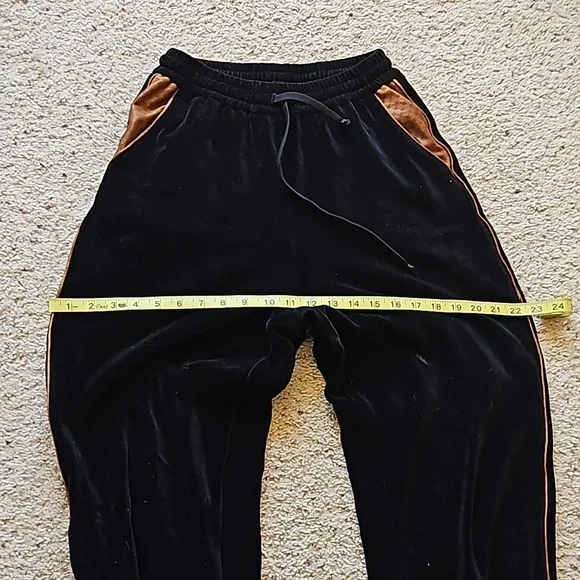 Gucci Dapper Dan Black Velvet Monogram Leather Tan Brown Pocket Sweatpants Track - Picture 10 of 12